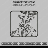 Louis Beastars Icons Embroidery File 4 size