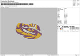 Louisiana State Embroidery File 5 sizes