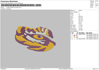 Louisiana State Embroidery File 5 sizes