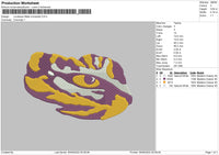 Louisiana State Embroidery File 5 sizes