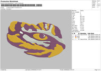 Louisiana State Embroidery File 5 sizes