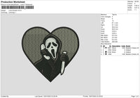 Love Scream Embroidery File 6 sizes