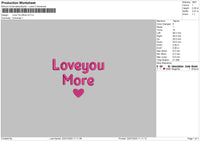 Loveyou Text01 Embroidery File 6 sizes