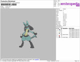 Lucario Embroidery File 4 size