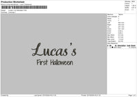 Lucastext Embroidery File 6 sizes