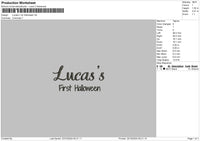 Lucastext Embroidery File 6 sizes