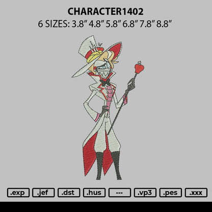 Character1402 Embroidery File 6 sizes