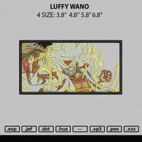 Luffy Wano Embroidery File 4 size