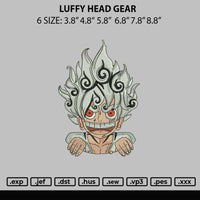 Luffy Head Gear Embroidery File 6 sizes