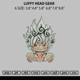 Luffy Head Gear Embroidery File 6 sizes