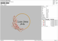 Luxe Embroidery File 4 size