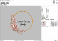 Luxe Embroidery File 4 size