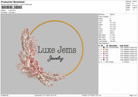 Luxe Embroidery File 4 size