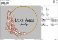 Luxe Embroidery File 4 size