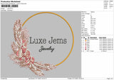 Luxe Embroidery File 4 size