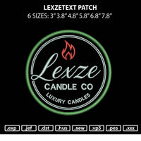 Luxzetext Patch Embroidery File 6 sizes