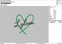 Lyleentext Embroidery File 6 sizes