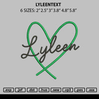 Lyleentext Embroidery File 6 sizes