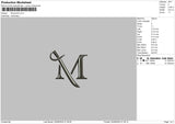 M Sword Embroidery File 6 sizes