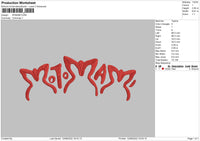 M1mami Embroidery File 5 Sizes