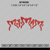 M1mami Embroidery File 5 Sizes