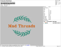 Mad Threads Embroidery File 4 size