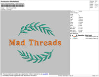 Mad Threads Embroidery File 4 size