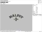 Malfoy Embroidery File 4 size
