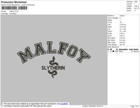 Malfoy Embroidery File 4 size