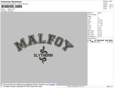 Malfoy Embroidery File 4 size