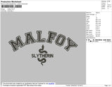 Malfoy Embroidery File 4 size
