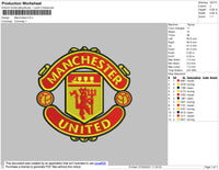 ManUnited Embroidery File 4 size