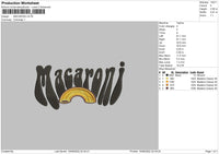Macaroni Embroidery File 4 size