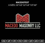 Macodotext Embroidery File 6 sizes