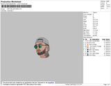Mac Miller Head Embroidery File 6 size