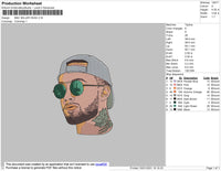 Mac Miller Head Embroidery File 6 size