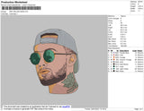 Mac Miller Head Embroidery File 6 size