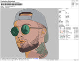 Mac Miller Head Embroidery File 6 size