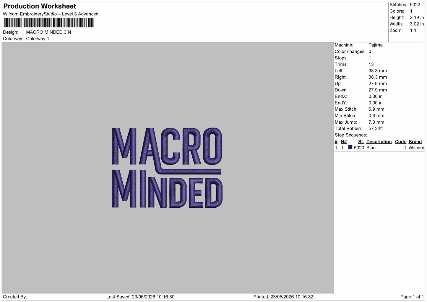 MACRO MINDED Embroidery Machine Design File