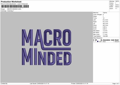 MACRO MINDED Embroidery Machine Design File