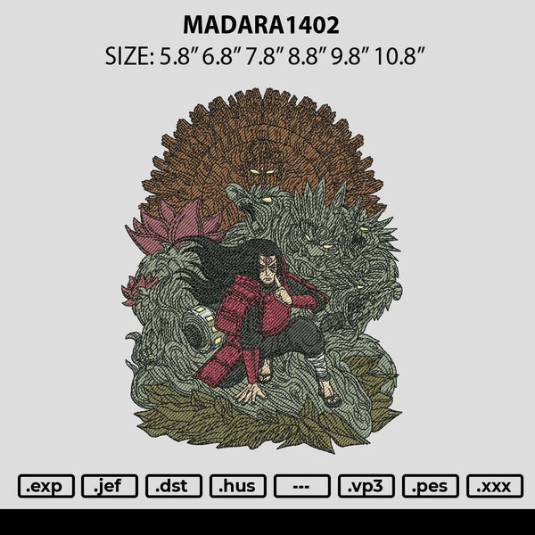 Madara1402 Embroidery File 6 sizes