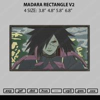 Madara Rectangle V2 Embroidery File 4 size