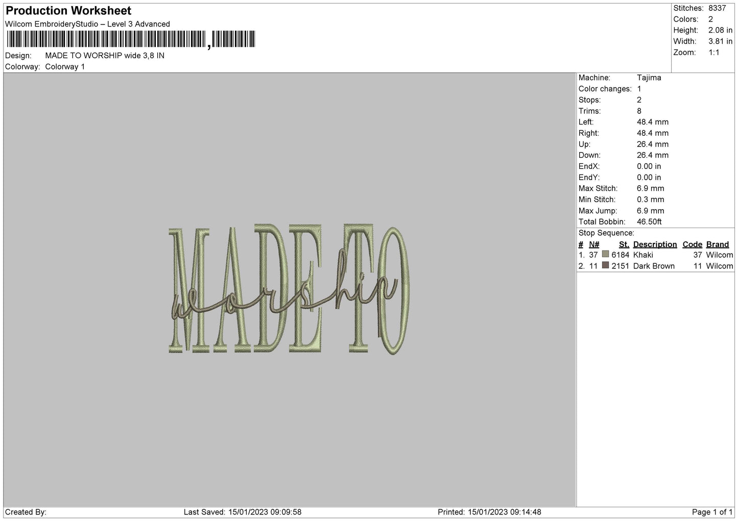 Madetow Embroidery File 6 sizes