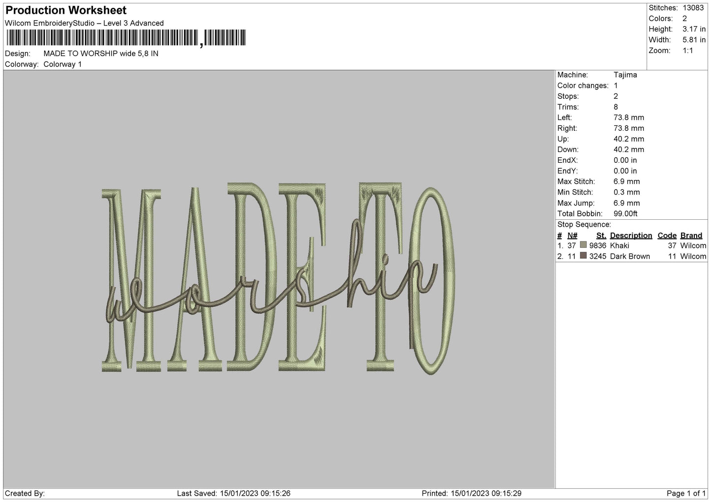 Madetow Embroidery File 6 sizes