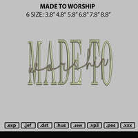 Madetow Embroidery File 6 sizes