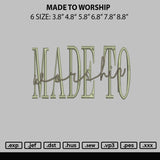 Madetow Embroidery File 6 sizes