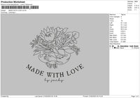 Made With Love Embroidery File 6 sizes