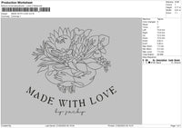 Made With Love Embroidery File 6 sizes