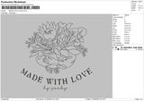 Made With Love Embroidery File 6 sizes