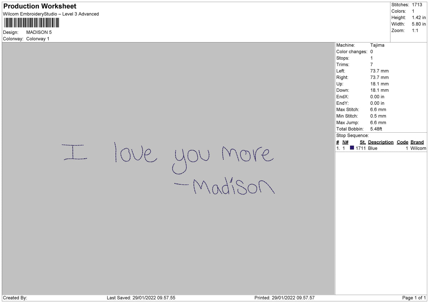 Madison Embroidery File 4 size